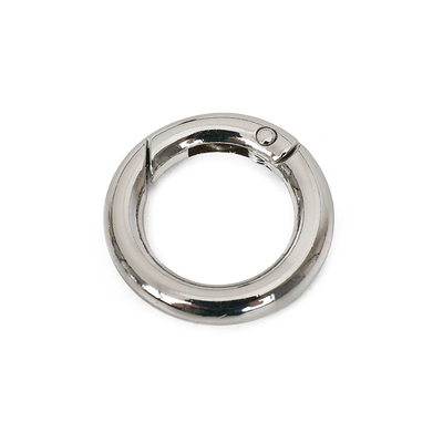 ฮาร์ดแวร์แหวนกระเป๋าถือแบบใช้ซ้ำได้รอบแหวนกระเป๋าสายคล้องห่วง Clasp Hook Buckle